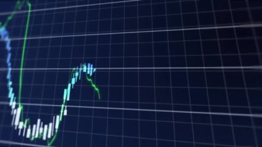 Finansal veri işleme sisteminin mavi arkaplanla karşılaştırılması. Küresel finans ve iş teknolojisi kavramı