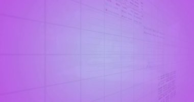 Soyut arkaplan ile şebeke üzerindeki çoklu grafik ve alım satım tahtalarının animasyonu. Dijital olarak üretilmiş, hologram, illüstrasyon, rapor, iş ve borsa kavramı.