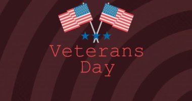 Kahverengi çizgili eski asker gündüz metinlerinin animasyonu. Amerikan geleneği ve kutlama konsepti dijital olarak oluşturulmuş video.