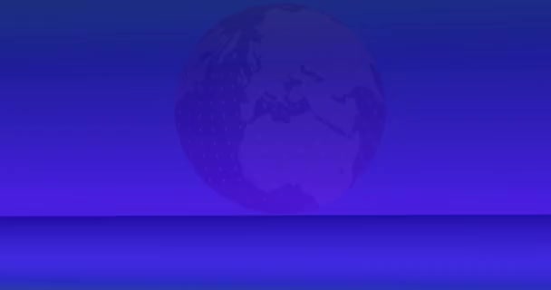 Анимация Обработки Данных Иконками Экране Планшета Глобальный Искусственный Интеллект Связи — стоковое видео