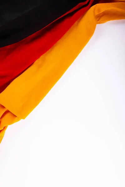 Overhead View German National Flag White Background Copy Space National — Stock Photo, Image