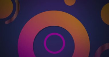 Mavi arkaplandaki kopyalama alanına karşı soyut gradyan şekillerinin animasyonu. Bilgisayar arayüzü ve iş teknolojisi kavramı