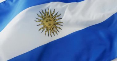 Beyaz rugby topu, Arjantin bayrağının üzerinde sallanıyordu. Fotokopi aletiyle, ağır çekimde. Rugby, spor, uluslararası, rekabet ve oyunlar dijital olarak oluşturuldu.