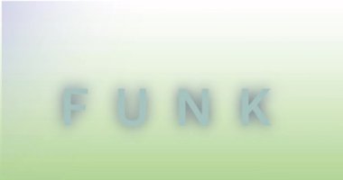 Gri gradyan arkaplana karşı funk metin afişi animasyonu. Gece hayatı ve bar partisi konsepti