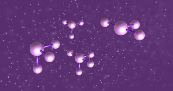 Молекулярні Структури Днна Нитка Фіолетовому Фоні Наука Дослідження Концепція Навчання — стокове відео
