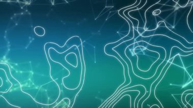 Bağlantı ağı olan beyaz harita çizgilerinin animasyonu. Küresel bilim, ağlar, hesaplama ve veri işleme kavramı dijital olarak oluşturulmuş video.