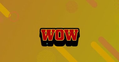 Vay canına metnin animasyonu, geometrik şekillerle soyut arkaplan üzerine yıldırım çarpması. Dijital olarak üretilmiş, hologram, illüstrasyon, etkilenmiş, şaşırmış, video oyunu ve teknoloji konsepti.