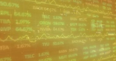 Hareket halindeki araçlar caddesinin zaman aşımına uğramış ticaret panosunun animasyonu. Dijital bileşik, çoklu pozlama, borsa, iş, ulaşım, soyut ve teknoloji kavramı.