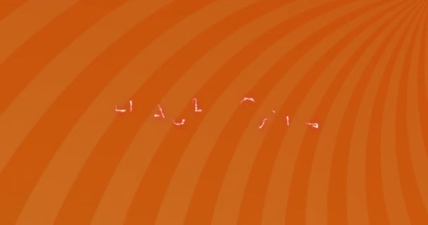 オレンジの背景を背景に サンバースト上のフラッシュ販売テキストのアニメーション デジタル生成 ホログラム イラスト サンビーム マーケティング 抽象的な概念 — ストック動画
