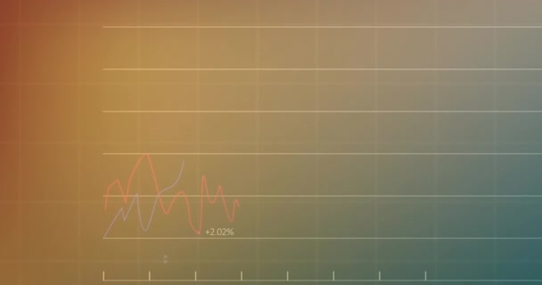 Animation Statistics Financial Data Processing Grid Global Business Finances Computing — Stockvideo