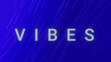 Mavi arkaplan üzerinde dairesel hareketlerle hareket eden titreşimlerin çizgi üzerindeki animasyonu. Dijital olarak üretilen hologram, illüstrasyon, şekil, pozitiflik, aura, enerji ve soyut kavram.