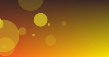 Sarı arkaplandaki ışık noktalarının canlandırması. Renk, ışık ve hareket kavramı dijital olarak oluşturulmuş video.