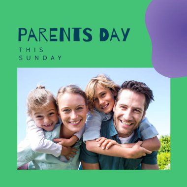 Ebeveynler günü, bu pazar yeşilde beyaz ailelerin çocukları sırtında taşıdığı bir mesaj. Ebeveynliğin kutlanması, dijital ortamda oluşturulan takdir kampanyası.