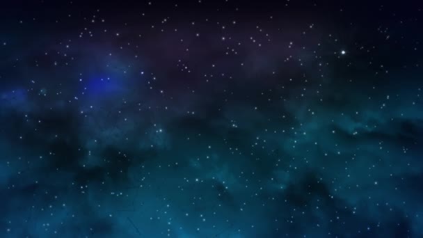 Animation Étoiles Filantes Taches Lumineuses Particules Sur Fond Nuages Concept — Video