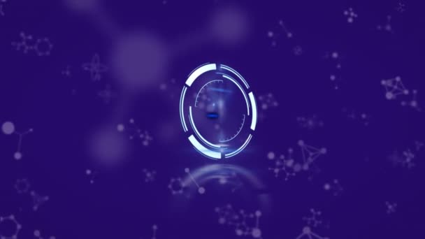 Анимированный Текст Пурпурном Фоне Глобальные Социальные Сети Связи Вычислительная Техника — стоковое видео