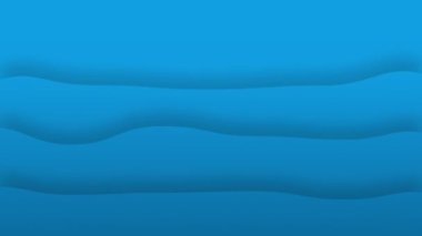 Mavi çizgilerin kusursuz döngüde hareket edişinin animasyonu. Renk, şekil ve hareket konsepti dijital olarak oluşturulmuş video.