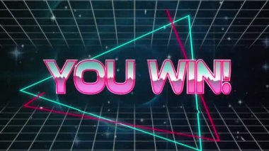 Sendeki animasyon, karanlık arka plandaki neon çizgilerden metni kazanıyor. Video oyunu, dijital arayüz, iletişim, bilgisayar ve veri işleme kavramı dijital olarak oluşturuldu.