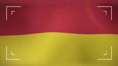 İşaretleyicilerin canlandırılması ve Bosna bayrağı üzerinde ışık. Demokrasi, bağımsızlık, kutlama ve hareket konsepti dijital olarak oluşturulmuş video.