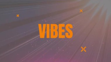 Titreşimlerin animasyonu ışınlar ve gri arkaplan üzerinde metinler. Sosyal medya, dijital arayüz, iletişim, bilgisayar ve veri işleme kavramı dijital olarak oluşturuldu.