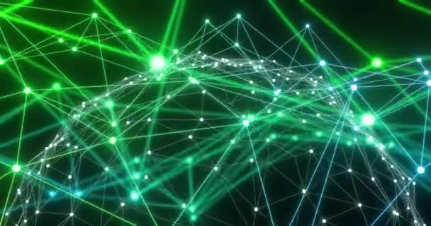 Animation du globe avec réseau de connexions. Réseaux mondiaux, interface numérique, concept informatique et informatique vidéo générée numériquement.