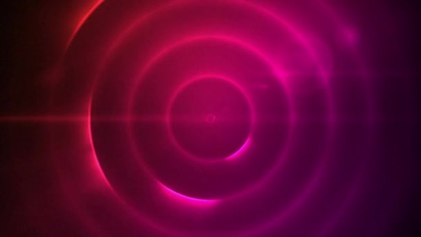 紫色の円の背景にスピニングとホワイトマーカーのアニメーション グローバルデジタルインターフェース コミュニケーション コンピューティング データ処理コンセプトデジタル生成ビデオ — ストック動画