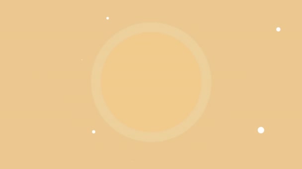 Animation White Circle Pulsating White Circles Pattern Seamless Loop Yellow — Stock Video