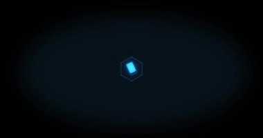 Siyah arkaplan üzerinden tıbbi simgelerin ve veri işleme ağının animasyonu. Küresel tıp, sağlık, bilgisayar ve veri işleme kavramı dijital olarak oluşturulmuş video.