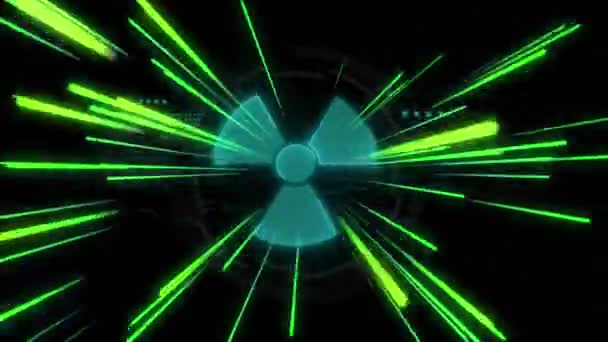 Анимация Вентилятора Языка Программирования Подсветкой Световых Лучей Черном Фоне Мбаппе — стоковое видео