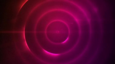 Pembe dairelerin koyu arkaplanda kusursuz bir döngü içinde hareket edişinin animasyonu. Renk, ışık, hareket ve tekrarlama konsepti dijital olarak oluşturulmuş video.