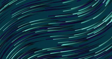 Işık izlerinin animasyonu mavi arka planda kusursuz döngü üzerinde hareket ediyor. Desen, renk ve hareket konsepti dijital olarak oluşturulmuş video.