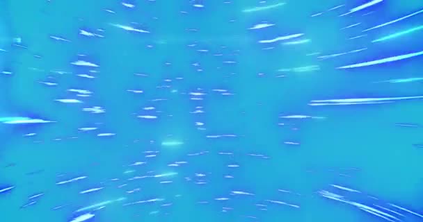 Animation Motif Sentiers Lumière Bleue Déplaçant Sur Boucle Transparente Sur — Video
