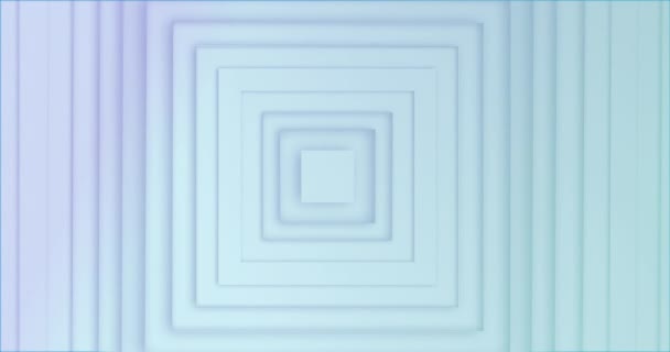 ホワイトバックグラウンドのシームレスループ上に移動する3D正方形パターンのアニメーション パターン カラー ムーブメントコンセプト デジタル生成されたビデオ — ストック動画