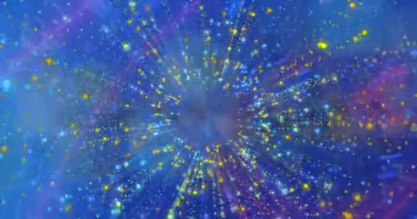 Animacja Świecących Doniczek Świetlnych Poruszających Się Płynnej Pętli Koncepcja Kolorów — Wideo stockowe
