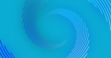Mavi arka planda mavi girdapların animasyonu. Şekil, renk, şekil ve hareket konsepti dijital olarak oluşturulmuş video.
