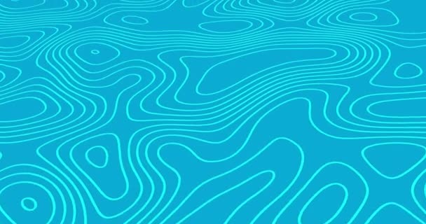 青い背景の上を移動する青い波のライン パターンのアニメーション パターン ムーブメントのコンセプトをデジタル生成したビデオ — ストック動画
