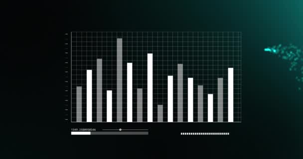 Animatie Van Gegevensverwerking Groene Lichtsporen Zwarte Achtergrond Mondiaal Computer Gegevensverwerkingsconcept — Stockvideo