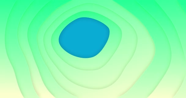 Animacja Niebieskiej Dziury Zielony Wzór Falujące Tło Kształt Kolor Wzór — Wideo stockowe