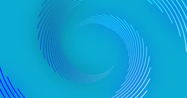 青い背景に青いスワールのアニメーション パターン ムーブメントのコンセプトをデジタル生成したビデオ — ストック動画