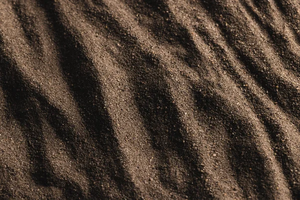 Закрыть Узор Коричневого Песка Скопировать Космический Фон Песок Текстура Движение — стоковое фото