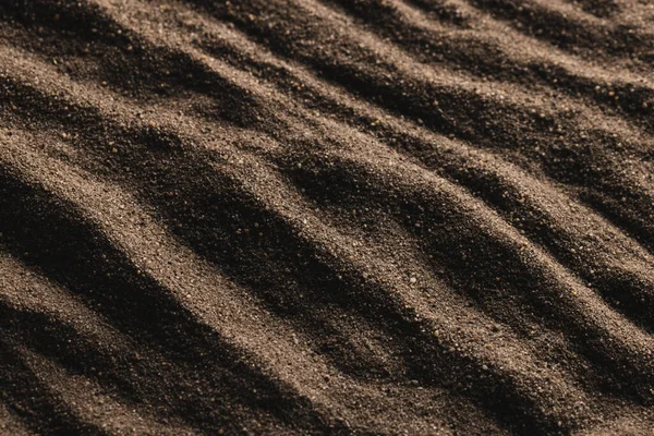 Zavřít Vzor Hnědého Písku Kopírovat Prostor Pozadí Písek Textura Pohyb — Stock fotografie