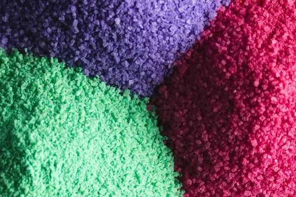複数の色の砂のヒープの近くに サンド テクスチャ ムーブメント カラーコンセプト — ストック写真