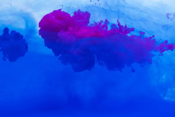 Close Tinta Azul Rosa Água Com Fundo Espaço Cópia Conceito — Fotografia de Stock