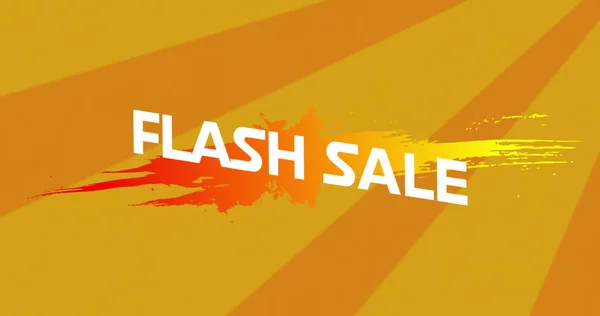 Zusammensetzung Aus Flash Verkaufstext Über Gelbem Streifenmuster Hintergrund Verkauf Einzelhandel — Stockfoto