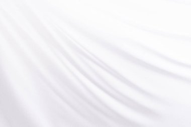 Fotokopi arkaplanı olan beyaz parlak ipek kumaşı kapat. Doku, kumaş, kumaş, renk ve malzeme.