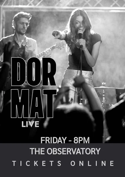 Dor Mat Live Friday 8Pm Observatory Tickets Online Text Caucasian — Stock Photo, Image
