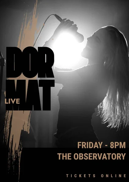 Dor Mat Live Friday 8Pm Observatory Tickets Online Caucasian Woman — Stock Photo, Image