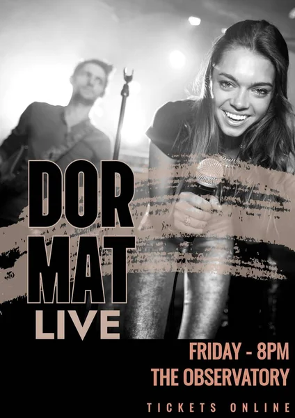 Dor Mat Live Friday Day Observatory Tickets Online Text Caucasian — стоковое фото