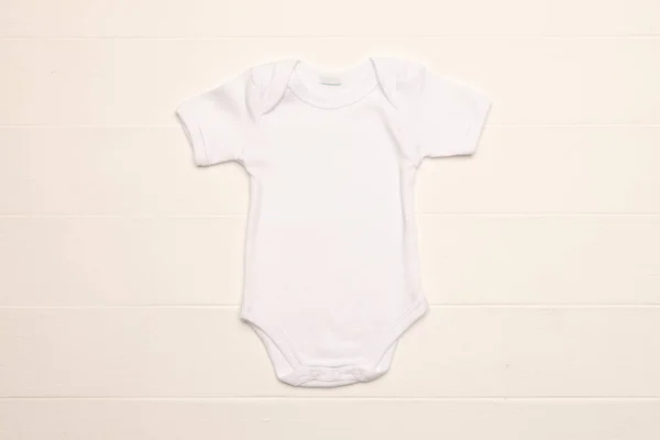 Disposición Plana Del Bebé Blanco Crece Con Espacio Copia Fondo —  Fotos de Stock