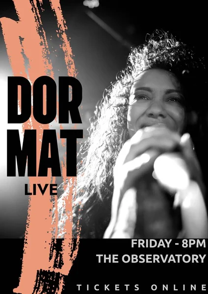 Dor Mat Live Friday 8Pm Observatory Tickets Online Text Biracial — Stock Photo, Image