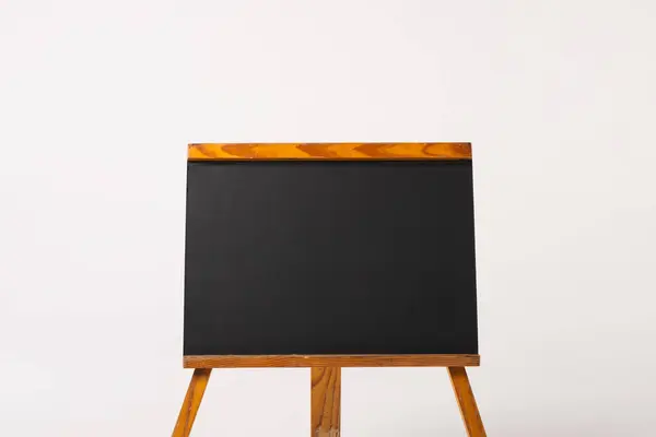 Black Sign Wooden Frame Copy Space White Background Signage Writing — Stock Photo, Image